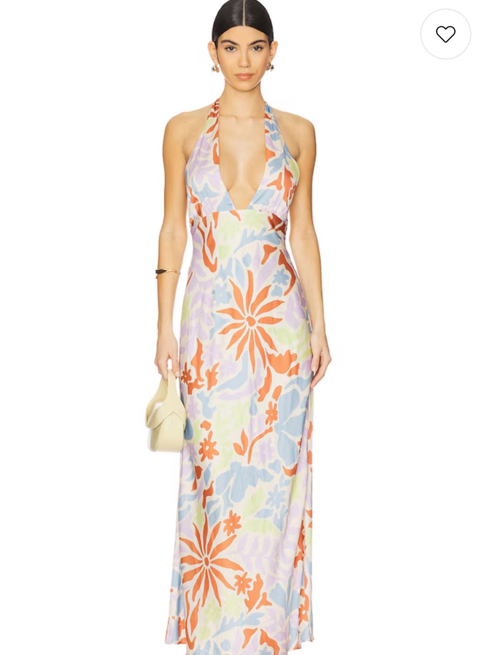 l*space Pastel Floral Maxi Dress in Lavender, Light Blue & Coral